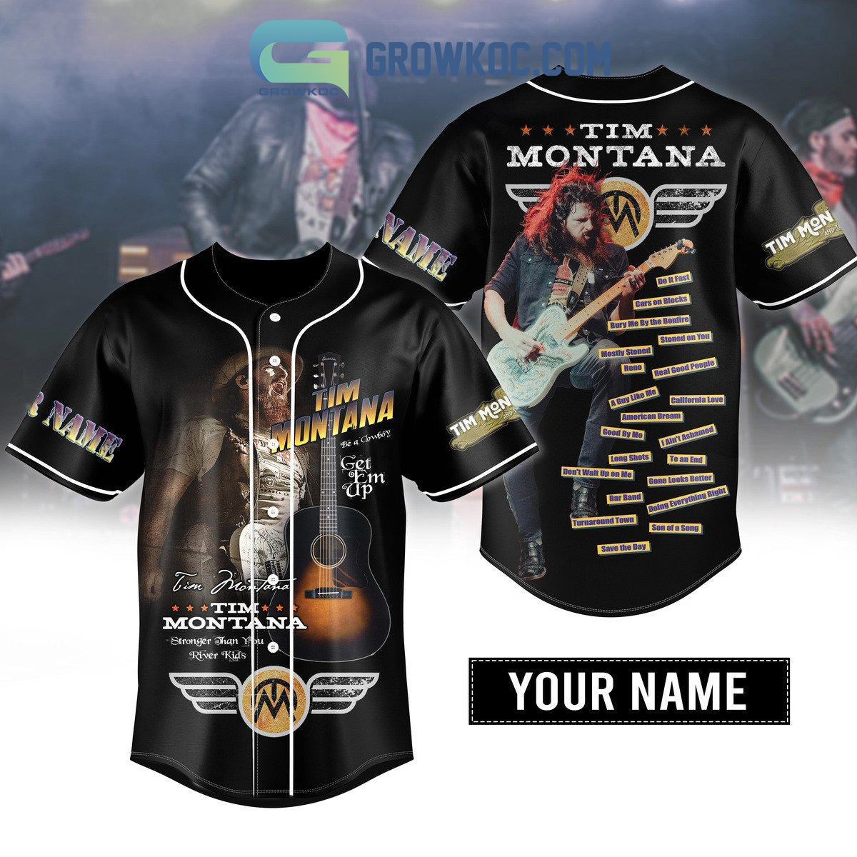 Tim Montana Stronger Than You River Kids Personalized Baseball Jersey Unisex T-shirt, Sweatshirt, Hoodie, Long Sleeve Tee - T-Shirt, Sweatshirt, Hoodie