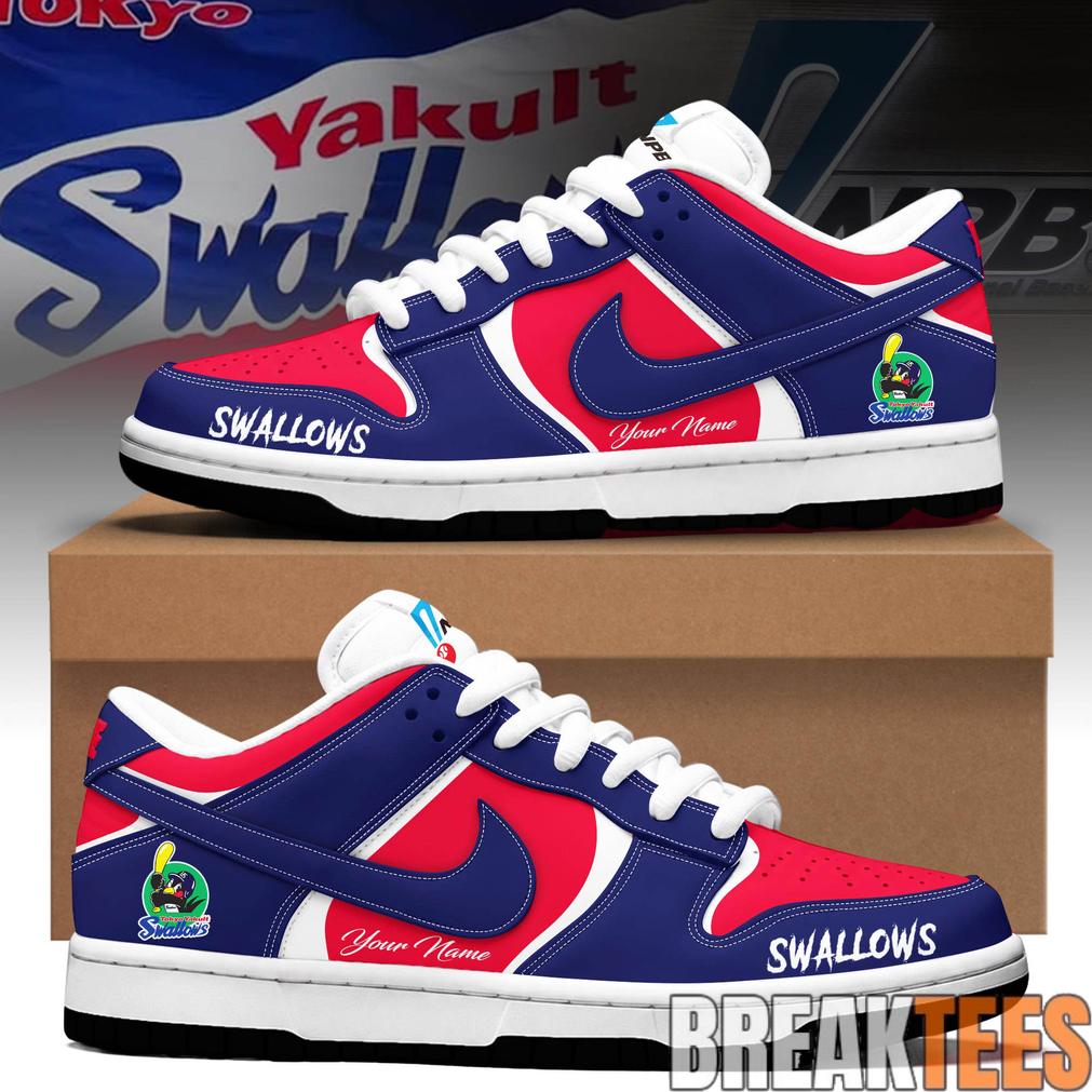 Tokyo Yakult Swallows Custom Dunk Low Sneakers Unisex T-shirt, Sweatshirt, Hoodie, Long Sleeve Tee - T-Shirt, Sweatshirt, Hoodie