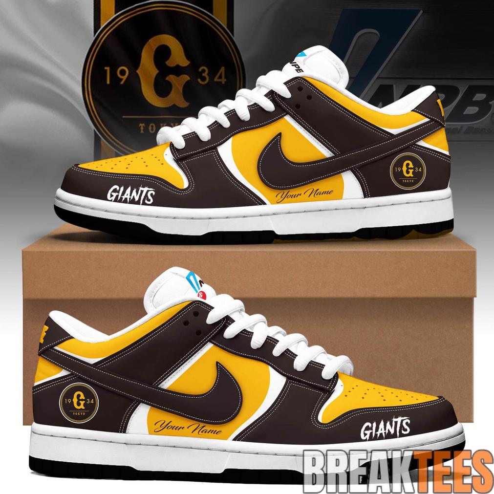 Tokyo Yomiuri Giants Custom Dunk Low Sneakers Unisex T-shirt, Sweatshirt, Hoodie, Long Sleeve Tee - T-Shirt, Sweatshirt, Hoodie