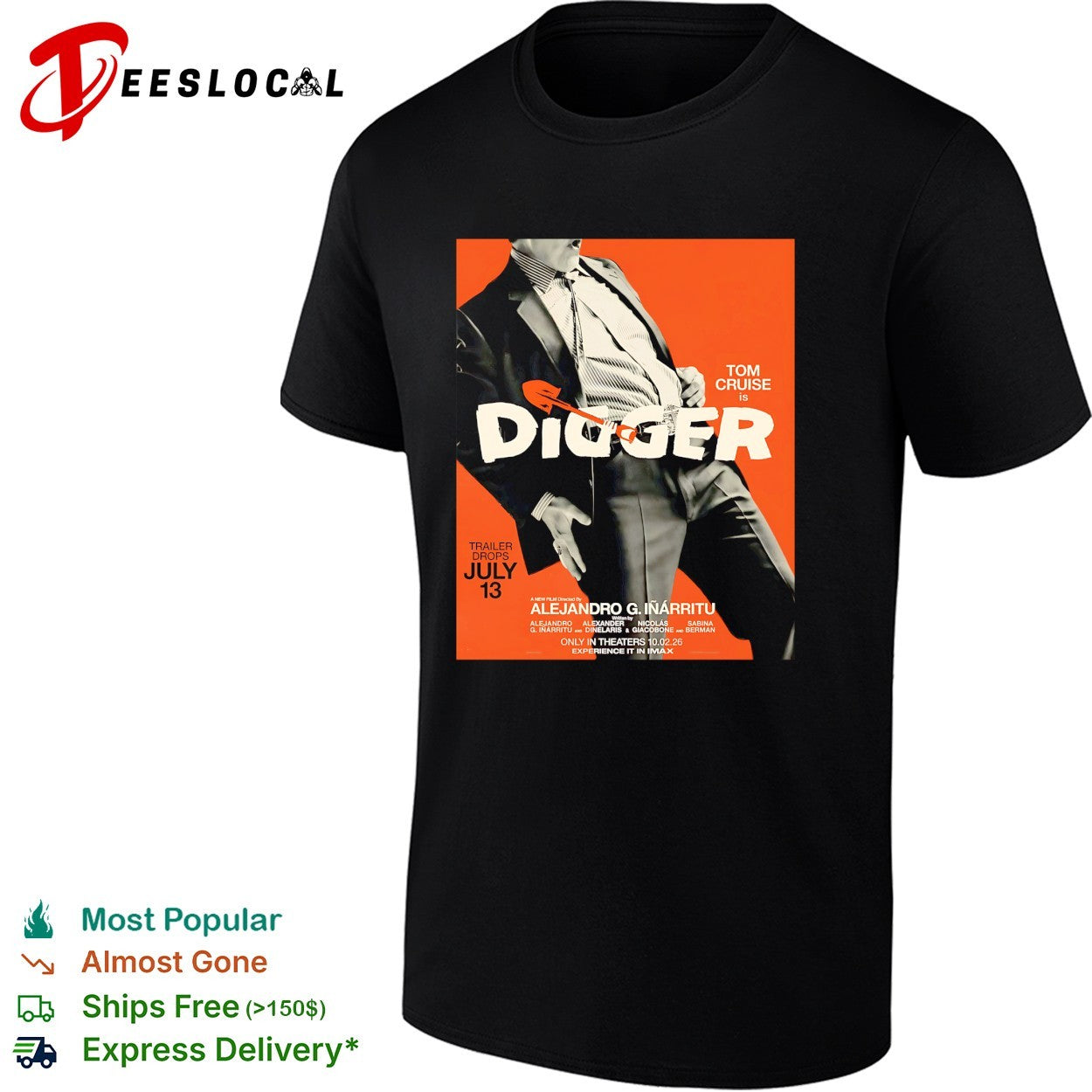 Tom Cruise Digger close up movie poster shirt Unisex T-shirt, Sweatshirt, Hoodie, Long Sleeve Tee - T-Shirt, Sweatshirt, Hoodie