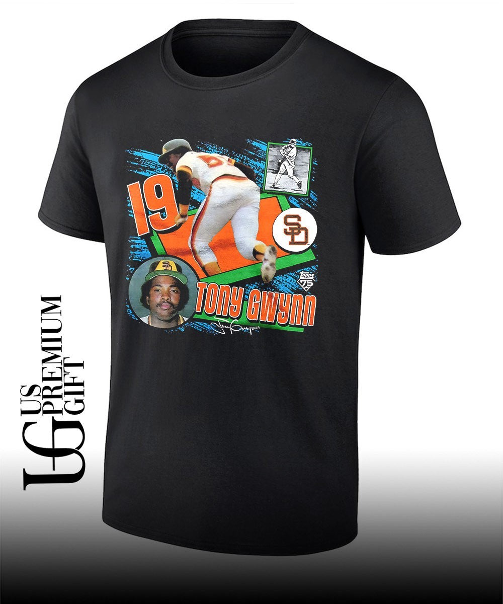 Tony Gwynn San Diego Padres Baseball 19 Topps 75 Major League shirt Unisex T-shirt, Sweatshirt, Hoodie, Long Sleeve Tee - T-Shirt, Sweatshirt, Hoodie