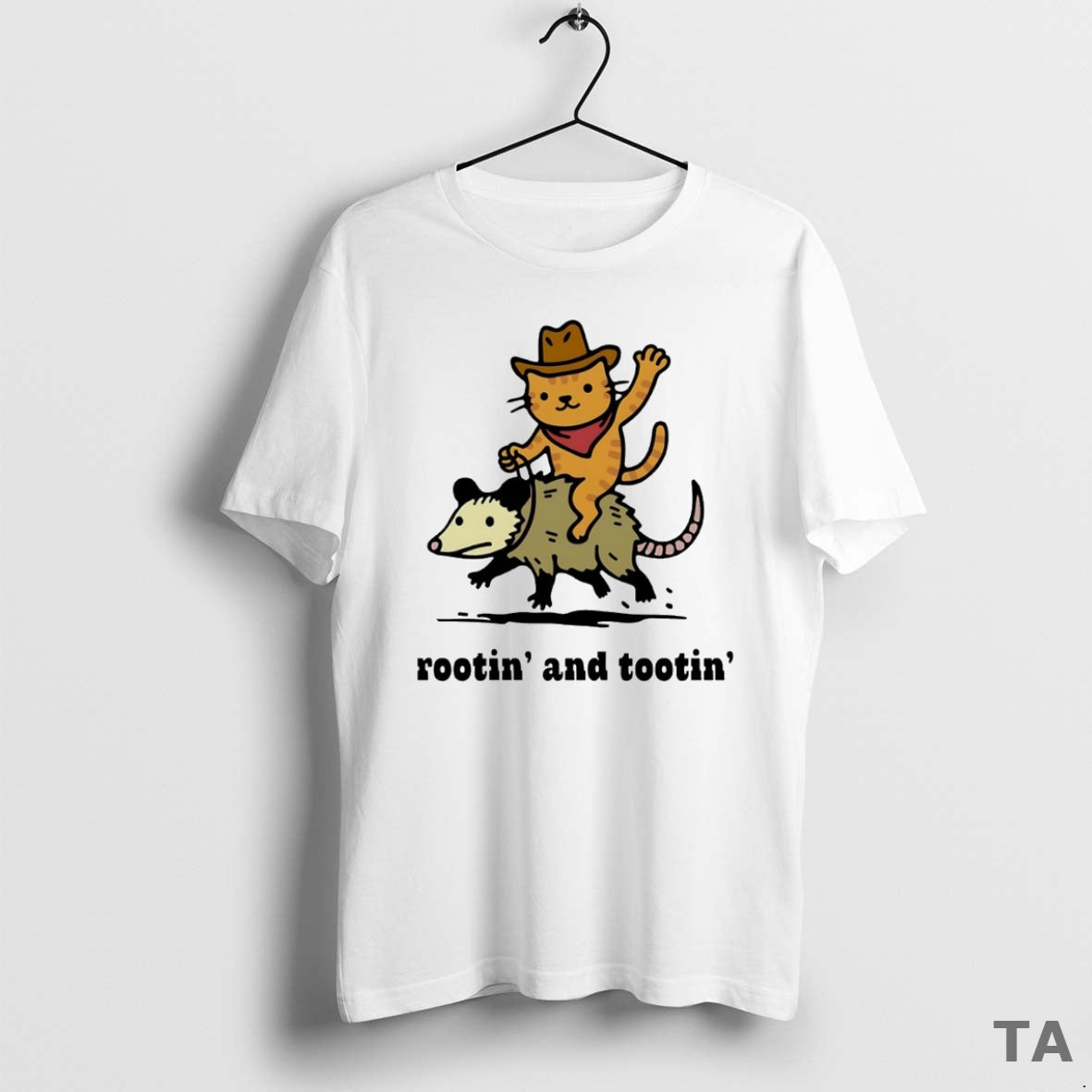 Top Cat Riding Opossum Rootin Tootin Circle T-Shirts, Hoodie, Sweatshirt - T-Shirt, Sweatshirt, Hoodie