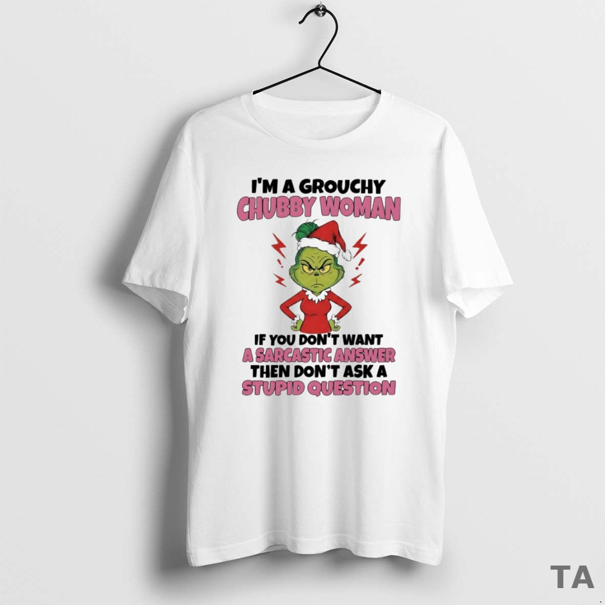 Top Grinch Im Grouchy Chubby Woman Circle T-Shirts, Hoodie, Sweatshirt - T-Shirt, Sweatshirt, Hoodie