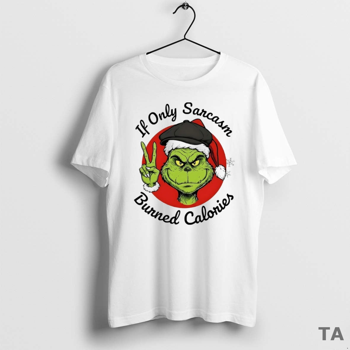 Top Grinch If Only Sarcasm Burned Calories Circle T-Shirts, Hoodie, Sweatshirt - T-Shirt, Sweatshirt, Hoodie