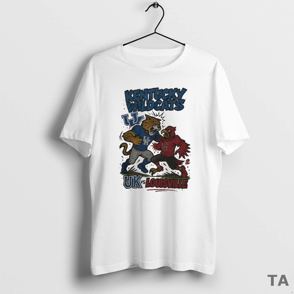 Top Kentucky Wildcats Vs Louisville Cardinals Ncaa 2025 Artwork Mascot Fight Retro T-Shirts, Hoodie, Sweatshirt - T-Shirt, Sweatshirt, Hoodie