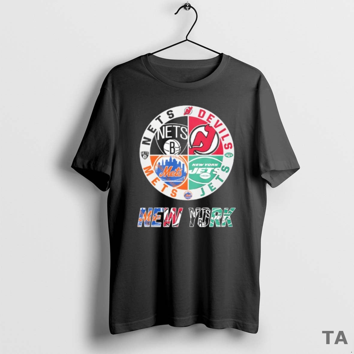 Top New York Mets New York Jets Brooklyn Nets New Devils Mashup Logo T-Shirts, Hoodie, Sweatshirt - T-Shirt, Sweatshirt, Hoodie