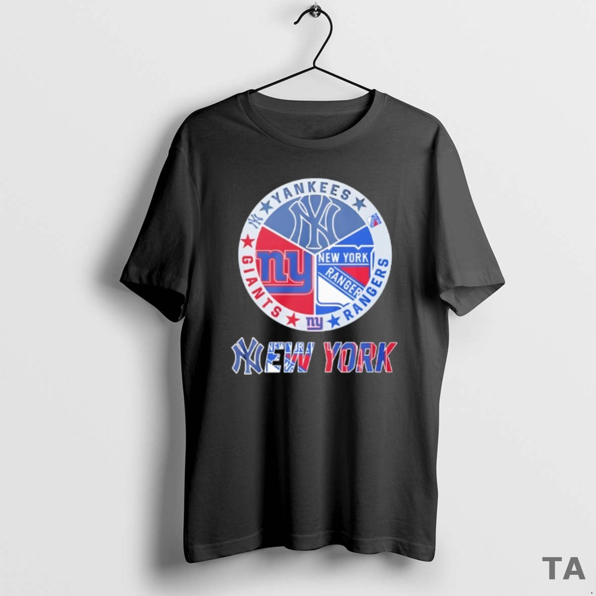 Top New York Yankees New York Rangers New York Giants Mashup Logo T-Shirts, Hoodie, Sweatshirt - T-Shirt, Sweatshirt, Hoodie