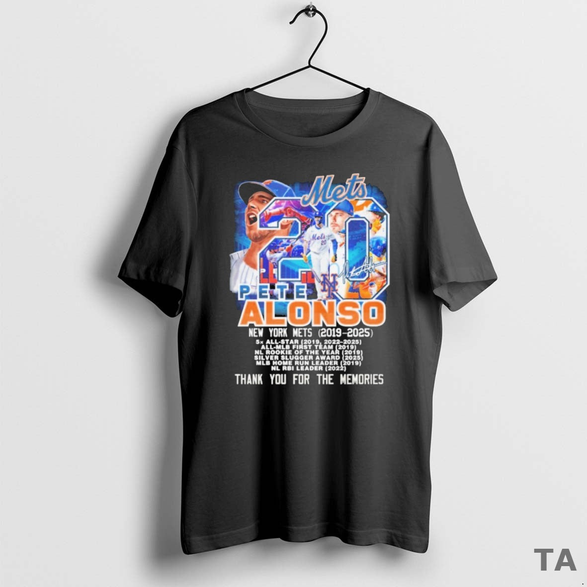 Top Pete Alonso New York Mets 2019 2025 Thank You Memories Signature T-Shirts, Hoodie, Sweatshirt - T-Shirt, Sweatshirt, Hoodie