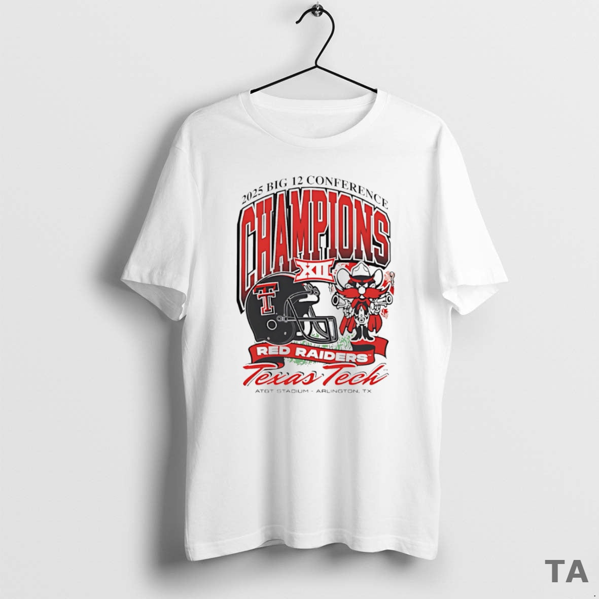 Top Red Raiders 2025 Big 12 Football Champions Mascot T-Shirts, Hoodie, Sweatshirt - T-Shirt, Sweatshirt, Hoodie