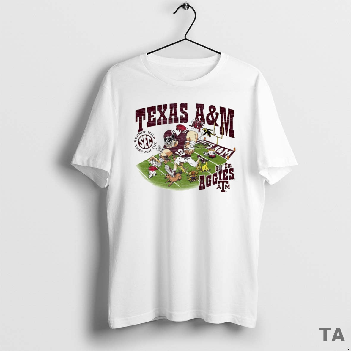 Top Runnin Wild Sec Cig Em Texas M Aggies Mascot Running Circle T-Shirts, Hoodie, Sweatshirt - T-Shirt, Sweatshirt, Hoodie