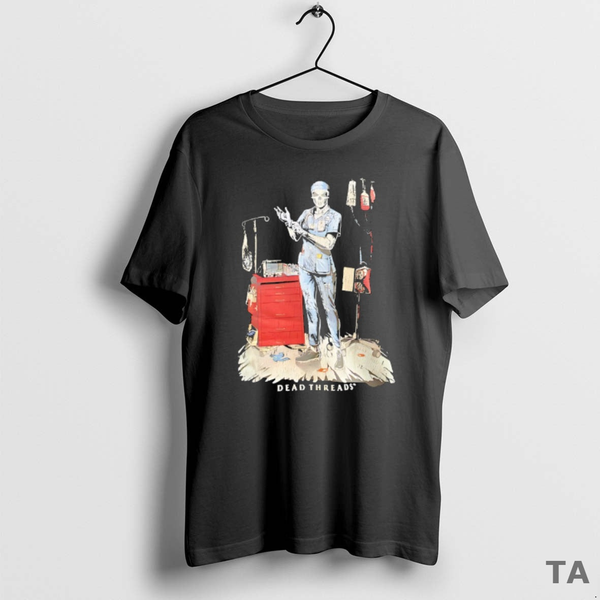 Top Skeleton Nurse Put Gloves Dead Threads T-Shirts, Hoodie, Sweatshirt - T-Shirt, Sweatshirt, Hoodie