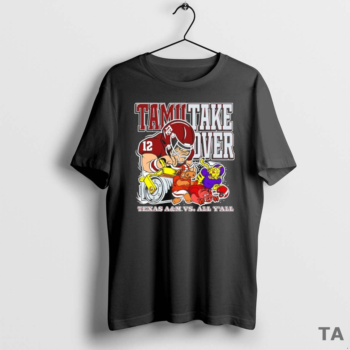 Top Tamu Takeover Texas M Aggies Vs All Yall Mascot T-Shirts, Hoodie, Sweatshirt - T-Shirt, Sweatshirt, Hoodie
