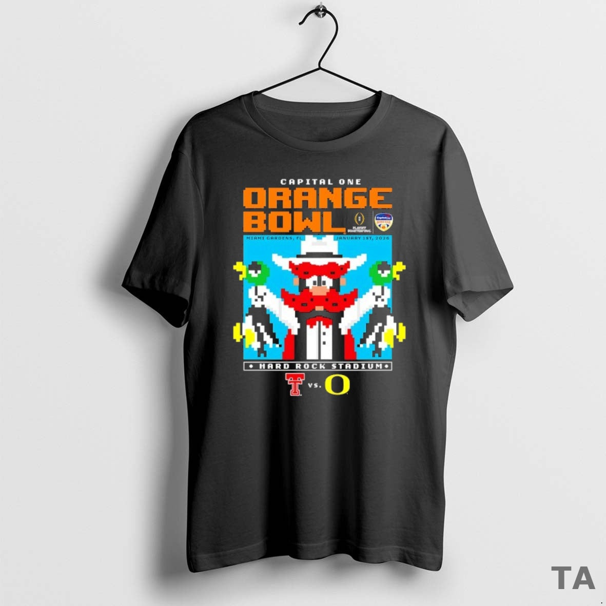 Top Texas Tech Red Raiders Capital One Orange Bowl 2026 Mascot Pixel T-Shirts, Hoodie, Sweatshirt - T-Shirt, Sweatshirt, Hoodie