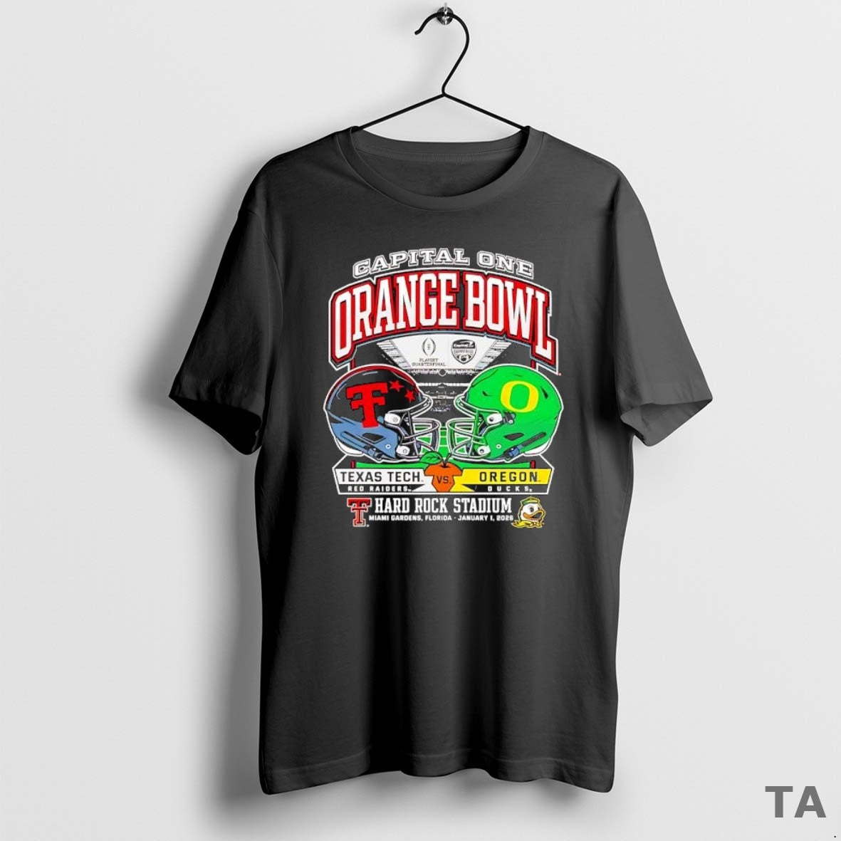 Top Texas Tech Vs Oregon 2025 Capital One Orange Bowl Helmet T-Shirts, Hoodie, Sweatshirt - T-Shirt, Sweatshirt, Hoodie