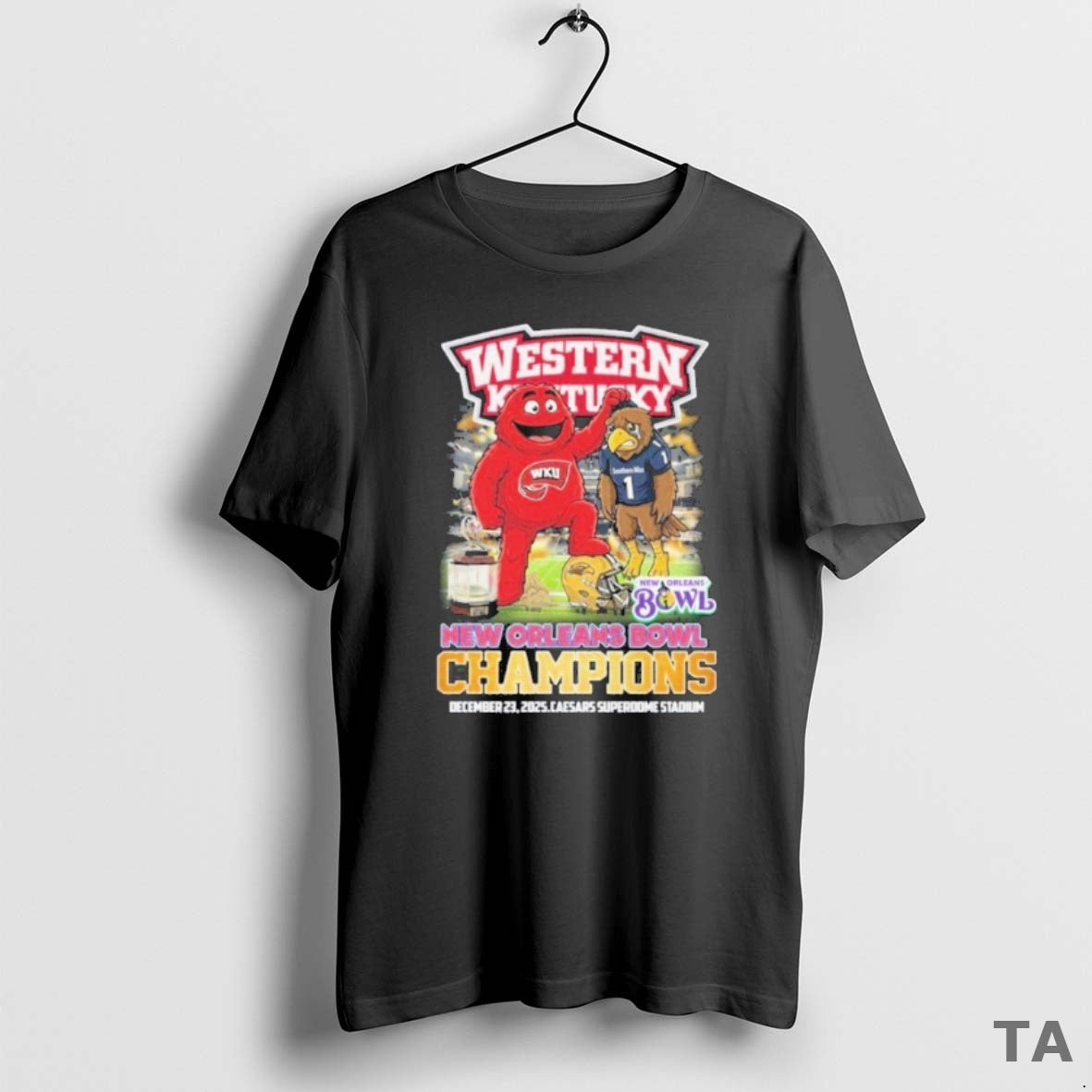 Top Western Kentucky Hilltoppers New Orleans Bowl Champions 2025 Mascot T-Shirts, Hoodie, Sweatshirt - T-Shirt, Sweatshirt, Hoodie