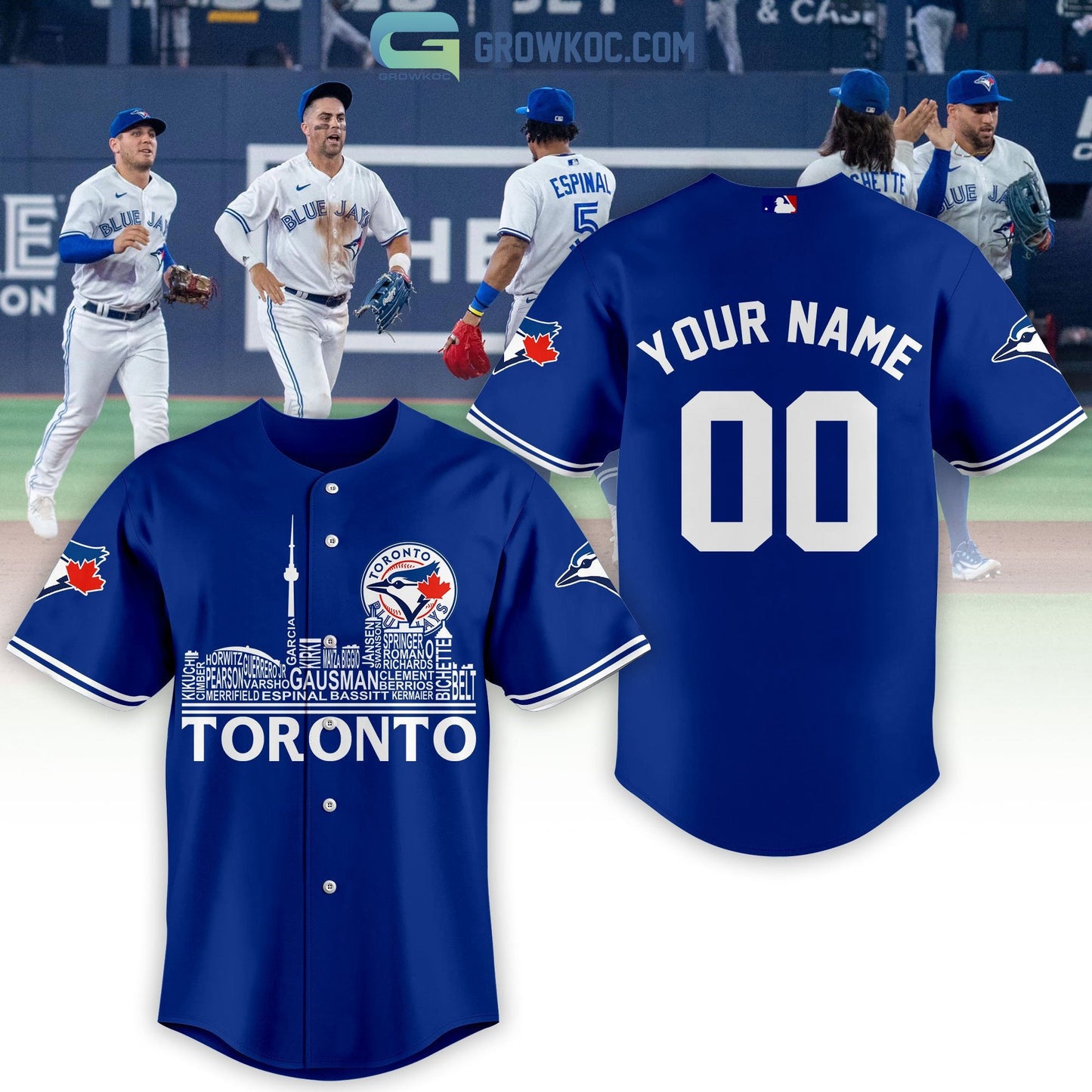 Toronto Blue Jays City Champions With Best Team Personalized Baseball Jersey Unisex T-shirt, Sweatshirt, Hoodie, Long Sleeve Tee - T-Shirt, Sweatshirt, Hoodie