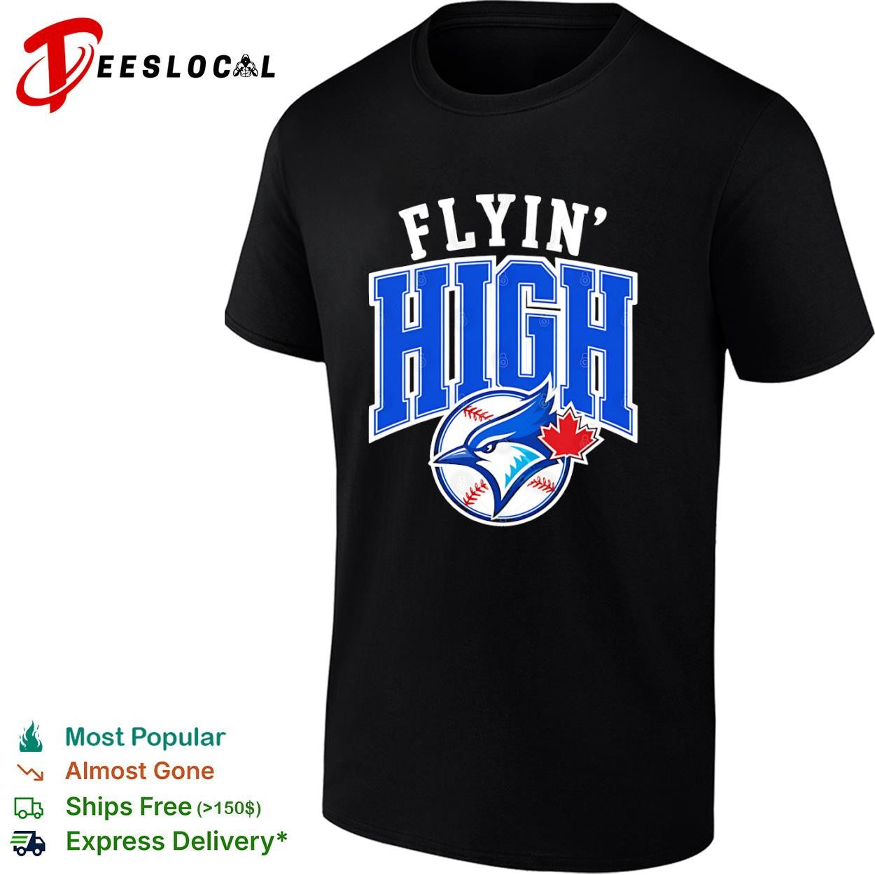 Toronto Blue Jays flyin high logo shirt Unisex T-shirt, Sweatshirt, Hoodie, Long Sleeve Tee - T-Shirt, Sweatshirt, Hoodie