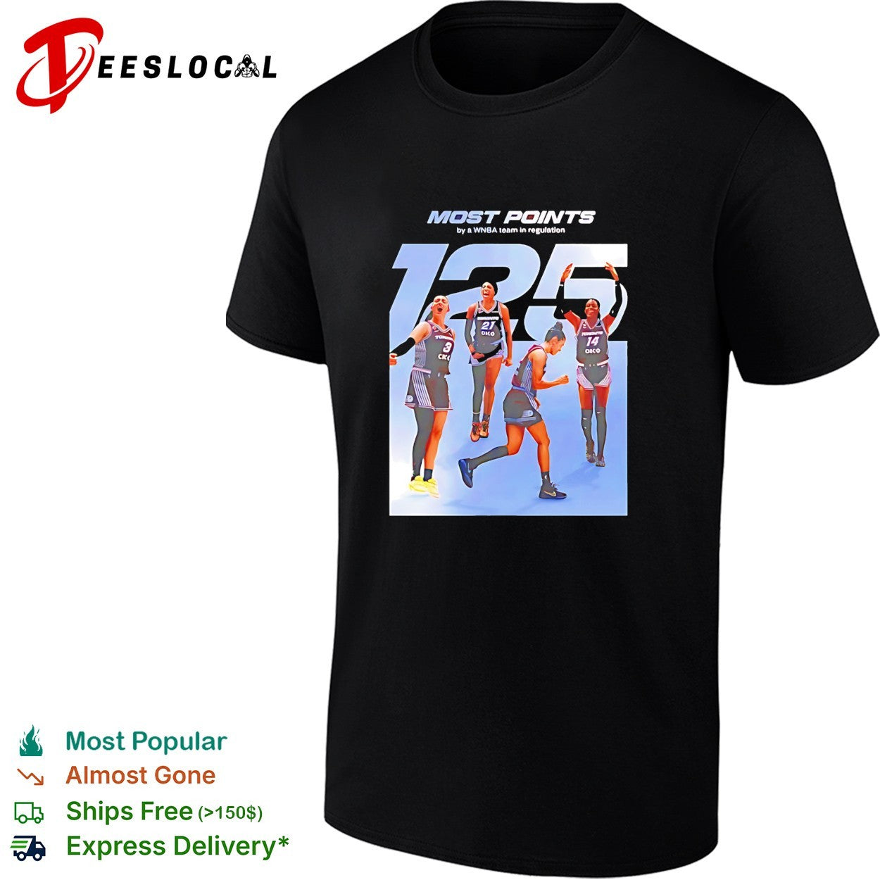 Toronto Tempo WNBA record 125 most points shirt Unisex T-shirt, Sweatshirt, Hoodie, Long Sleeve Tee - T-Shirt, Sweatshirt, Hoodie