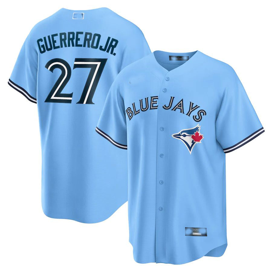 Toronto Blue Jays #27 Vladimir Guerrero Jr. Powder Blue Alternate Replica Player Jersey Baseball Jerseys baseball jersey product view 1