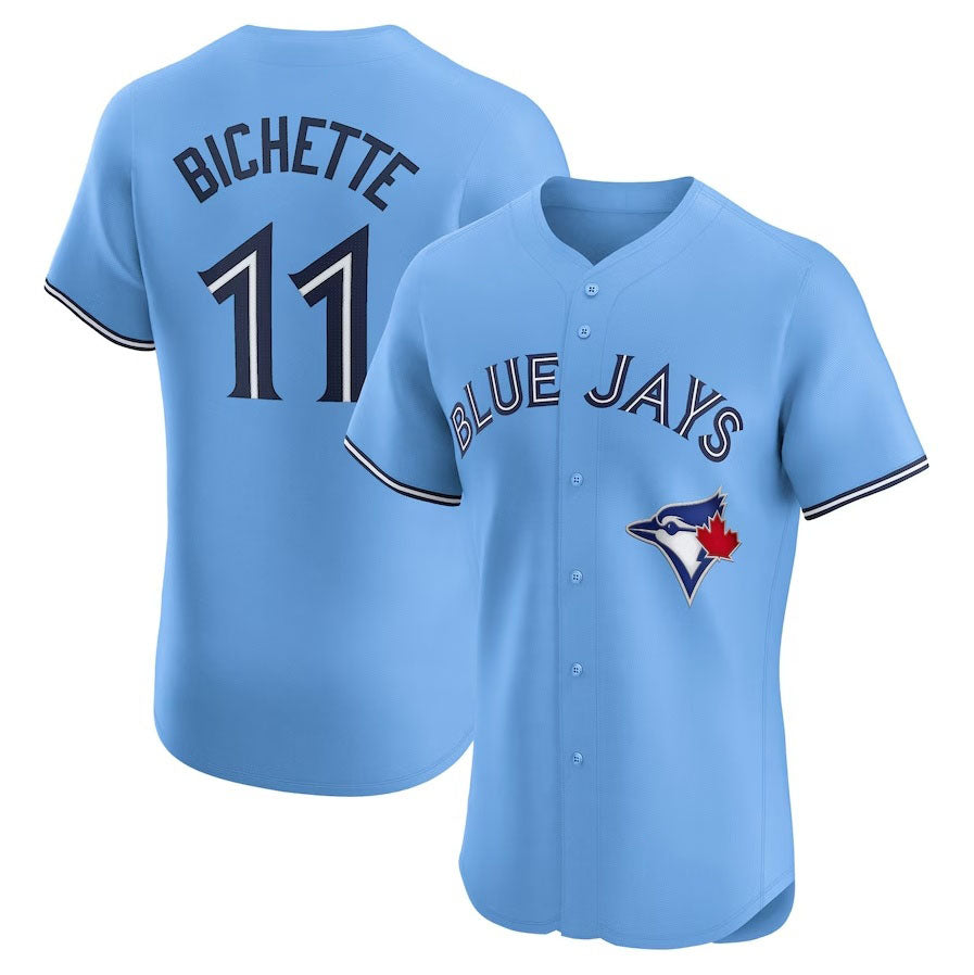 Toronto Blue Jays #11 Bo Bichette Alternate Elite Player Jersey - Powder Blue Stitched Baseball Jersey baseball jersey product view 1