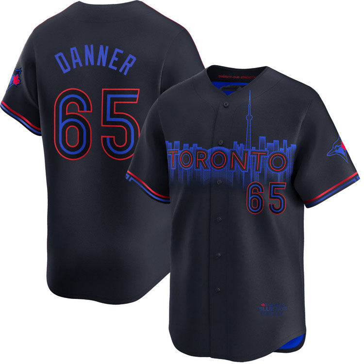 Toronto Blue Jays #65 Hagen Danner City Connect Limited Jersey Baseball Jersey baseball jersey product view 1