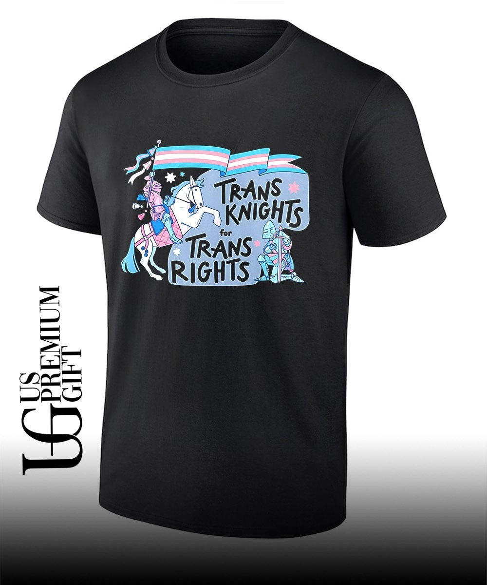 Trans Knights for Trans Rights transgender pride shirt Unisex T-shirt, Sweatshirt, Hoodie, Long Sleeve Tee - T-Shirt, Sweatshirt, Hoodie
