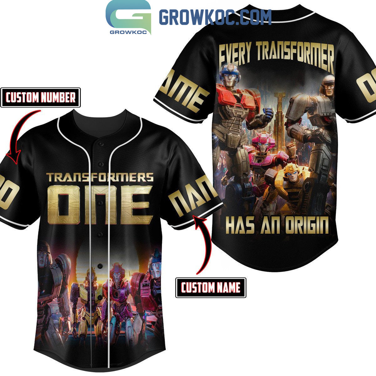 Transformers One Every Transformers Has An Origin Personalized Baseball Jersey Unisex T-shirt, Sweatshirt, Hoodie, Long Sleeve Tee - T-Shirt, Sweatshirt, Hoodie