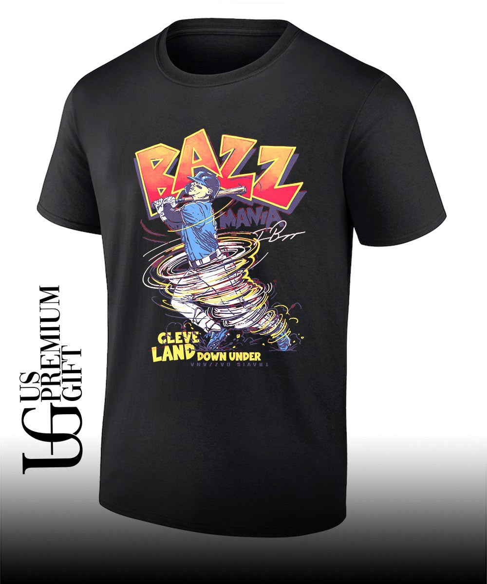 Travis Bazzana Cleveland Guardians Bazz Mania Cleveland Down Under shirt Unisex T-shirt, Sweatshirt, Hoodie, Long Sleeve Tee - T-Shirt, Sweatshirt, Hoodie