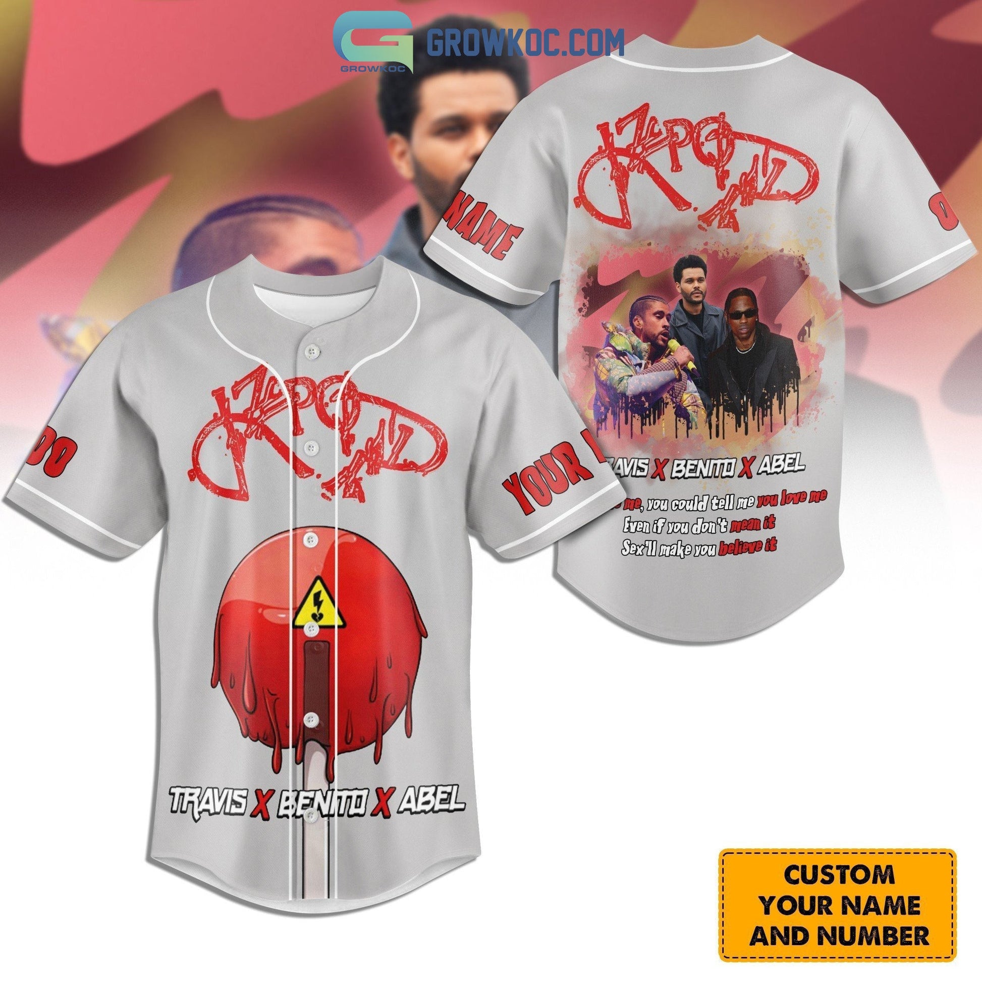 Travis Benito FT Abel Personalized Baseball Jersey Unisex T-shirt, Sweatshirt, Hoodie, Long Sleeve Tee - T-Shirt, Sweatshirt, Hoodie