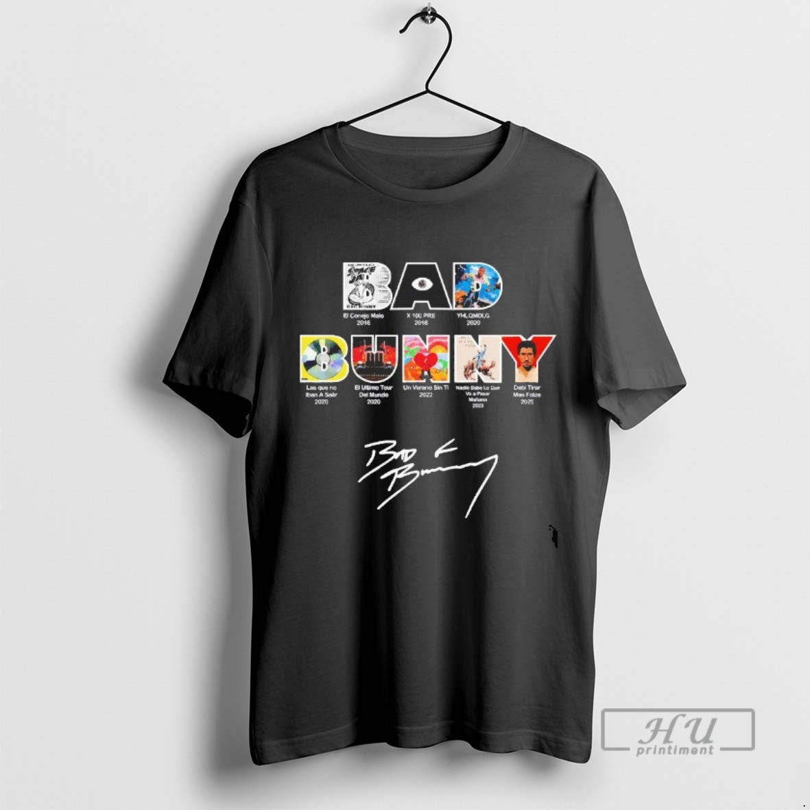 Trending Bad Bunny Albums Signature Blackshirt T-Shirts, Hoodie, Sweatshirt - T-Shirt, Sweatshirt, Hoodie