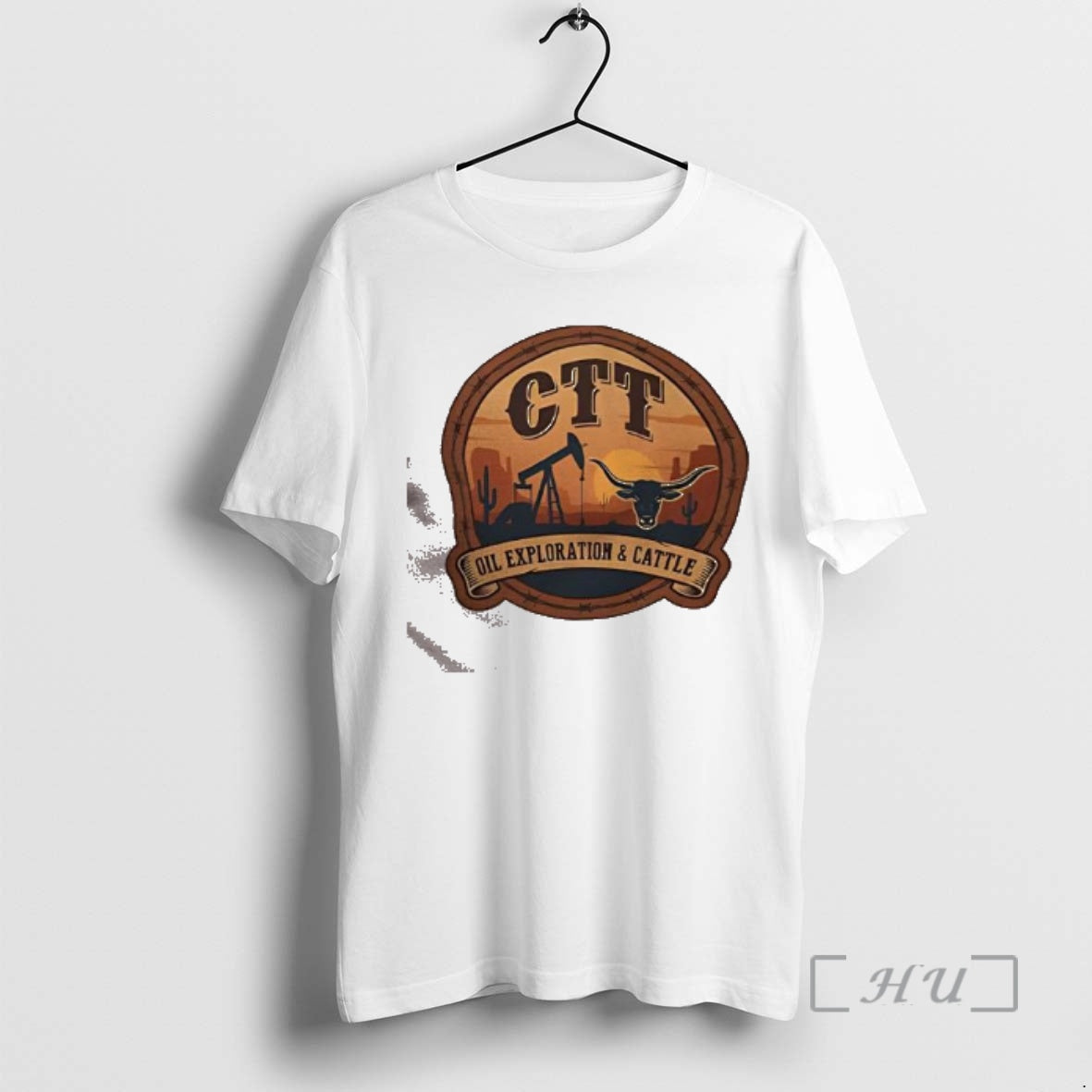 Trending Ctt Oil Exploration Cattle Oil Rig Longhorn Sunset Texas Logo T-Shirts, Hoodie, Sweatshirt - T-Shirt, Sweatshirt, Hoodie