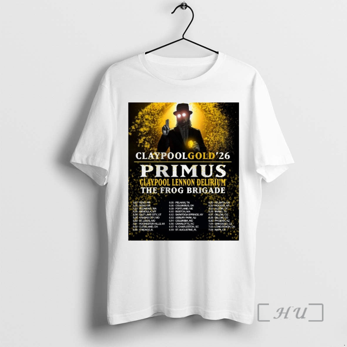 Trending Claypool Gold 26 Primus Claypool Lennon Delirium Frog Brigade T-Shirts, Hoodie, Sweatshirt - T-Shirt, Sweatshirt, Hoodie