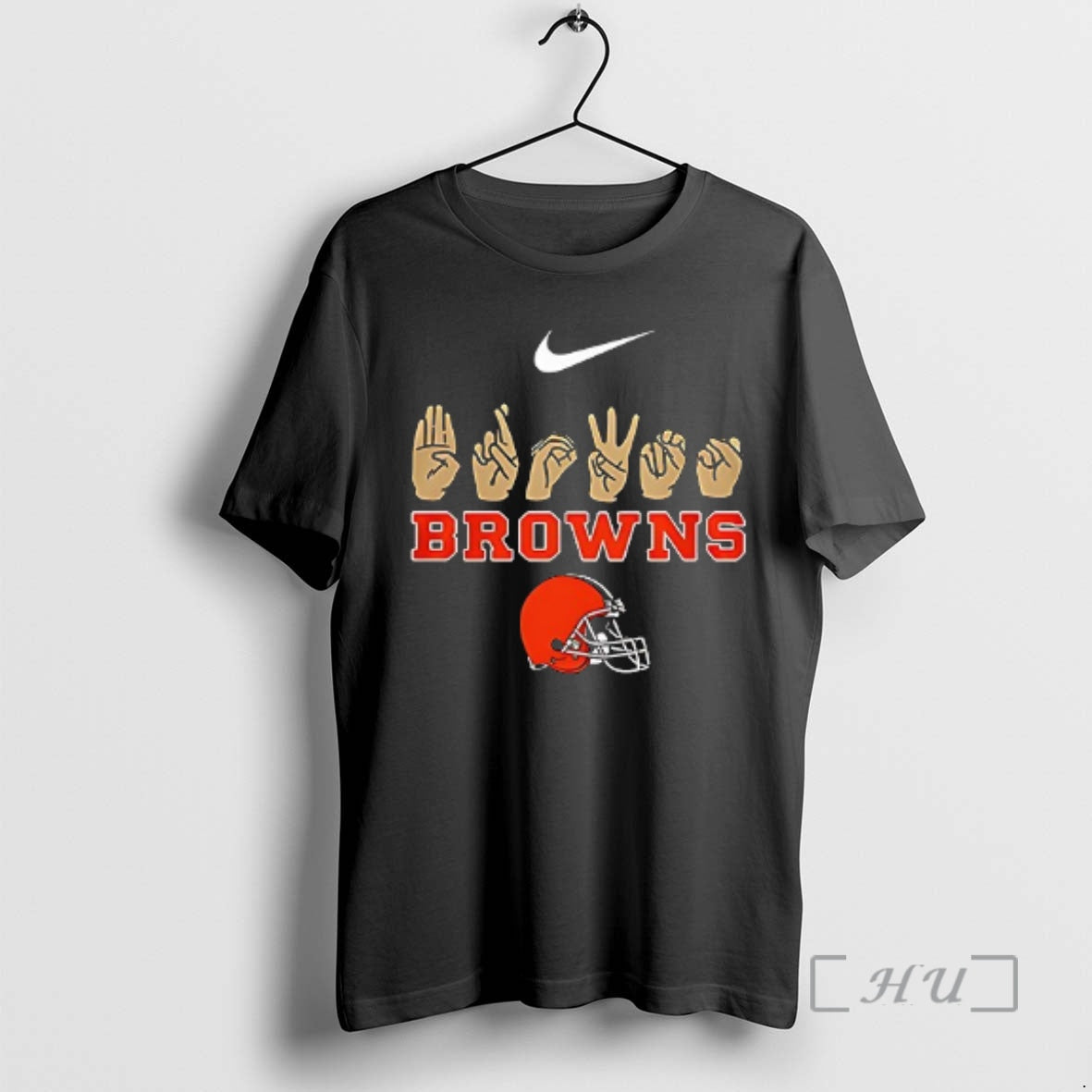 Trending Cleveland Browns Deaf Awareness Care Understand Love Hand Signs Double Sided T-Shirts, Hoodie, Sweatshirt - T-Shirt, Sweatshirt, Hoodie