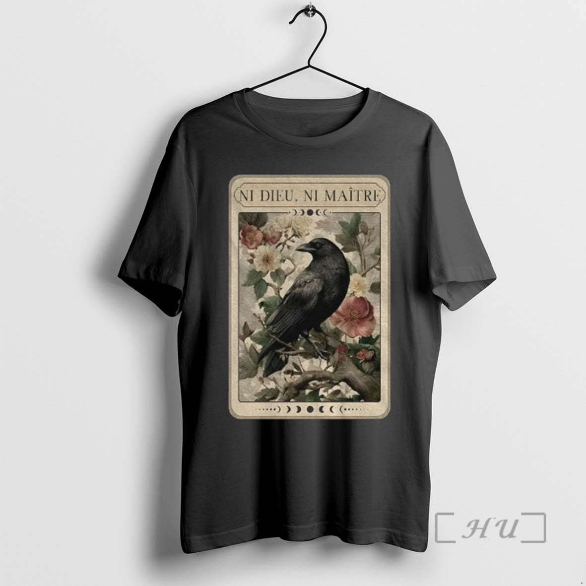 Trending Crow F Caw F Ni Dieu Ni Maitre Card T-Shirts, Hoodie, Sweatshirt - T-Shirt, Sweatshirt, Hoodie