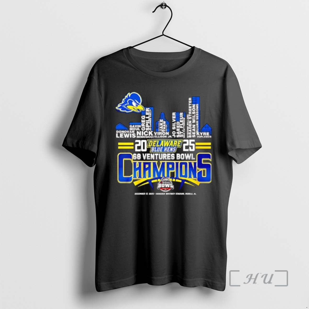 Trending Delaware Fightin Blue Hens Champions Name Players Skyline City T-Shirts, Hoodie, Sweatshirt - T-Shirt, Sweatshirt, Hoodie