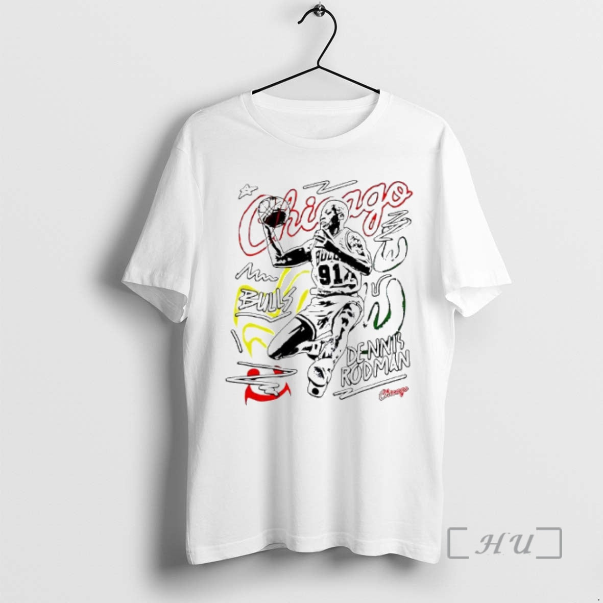 Trending Dennis Rodman Chicago Bulls Chalked Up Signature T-Shirts, Hoodie, Sweatshirt - T-Shirt, Sweatshirt, Hoodie