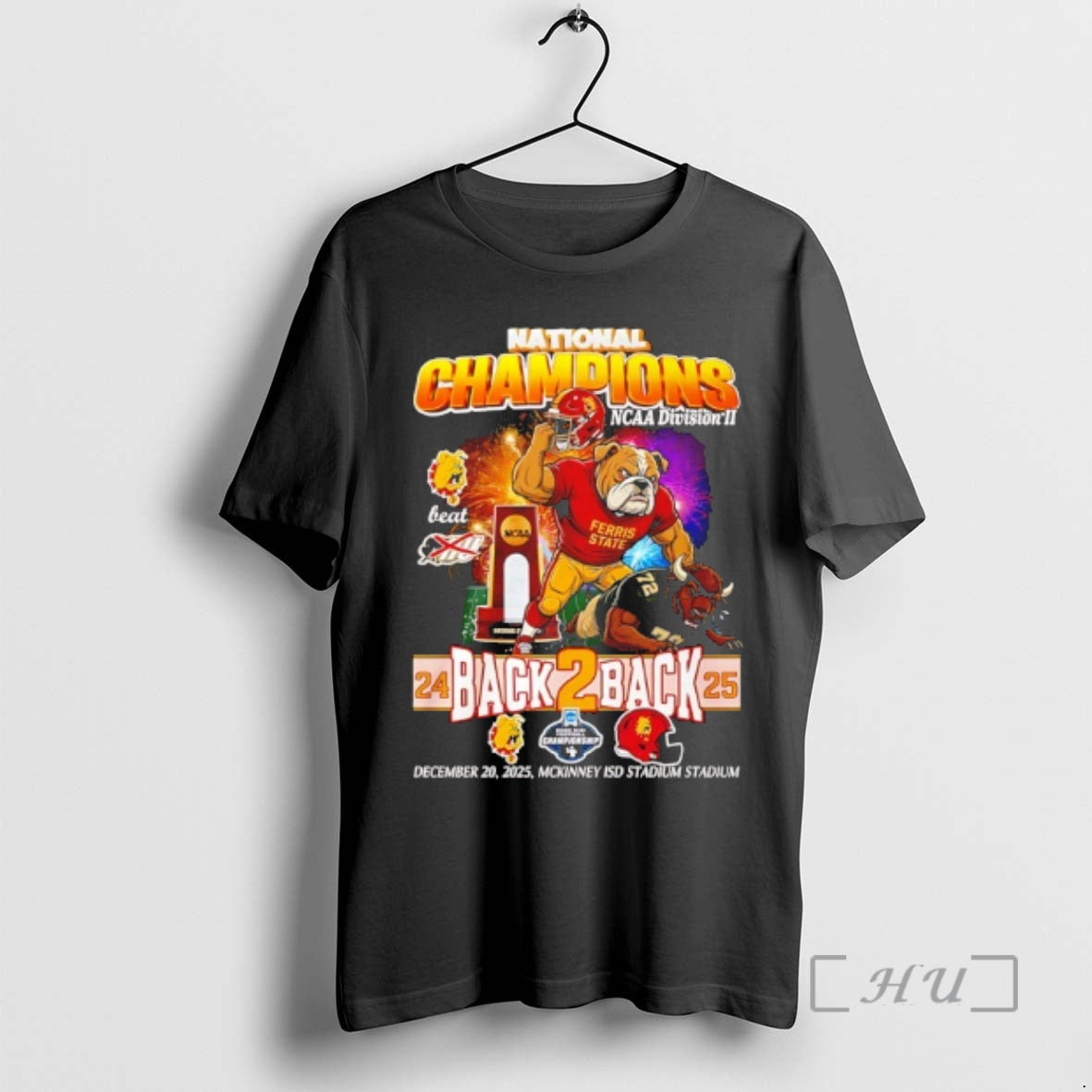 Trending Ferris State Bulldogs Back 2 Back 24 25 National Champions Mascot T-Shirts, Hoodie, Sweatshirt - T-Shirt, Sweatshirt, Hoodie