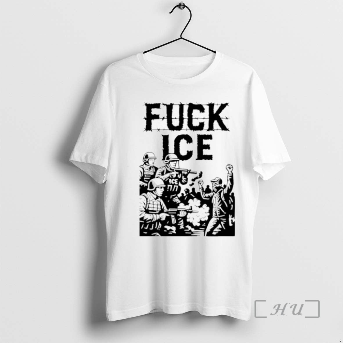 Trending Fuck Ice Barbed Wire Protest T-Shirts, Hoodie, Sweatshirt - T-Shirt, Sweatshirt, Hoodie