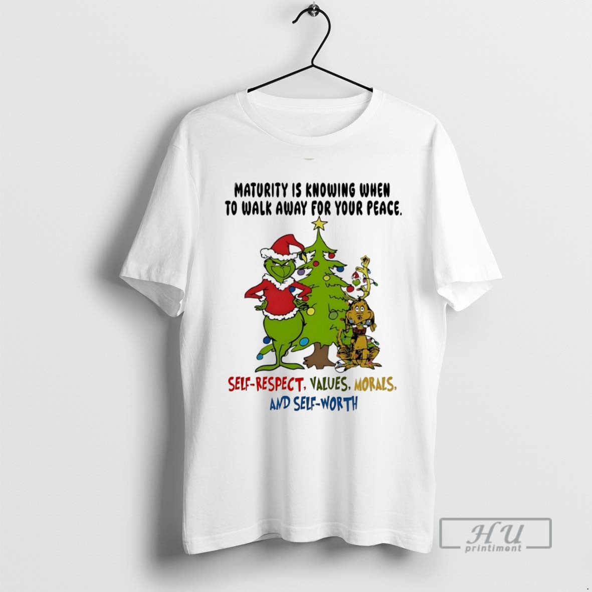 Trending Grinch Maturity Is Knowing When Walk Away Your Peace White T-Shirts, Hoodie, Sweatshirt - T-Shirt, Sweatshirt, Hoodie