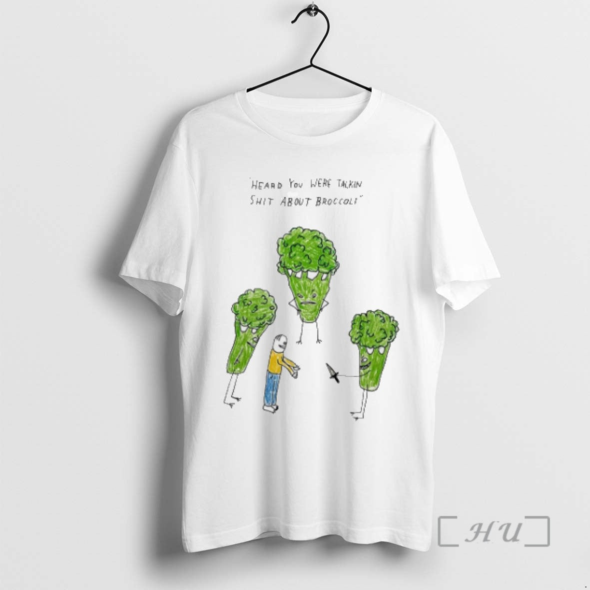 Trending Heard You Were Talking Shit About Broccoli Art T-Shirts, Hoodie, Sweatshirt - T-Shirt, Sweatshirt, Hoodie