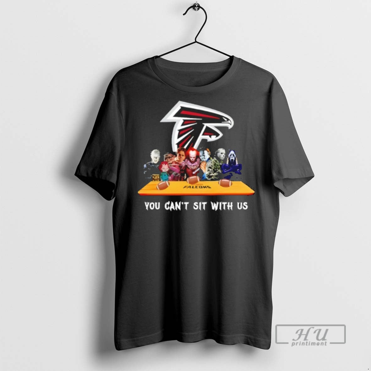Trending Horror Movie Characters You Cant Sit Us Atlanta Falcons Halloween T-Shirts, Hoodie, Sweatshirt - T-Shirt, Sweatshirt, Hoodie
