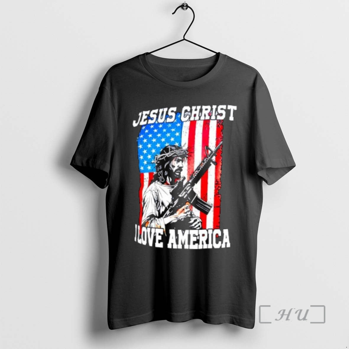 Trending Jesus Christ I Love America Rifle American Flag T-Shirts, Hoodie, Sweatshirt - T-Shirt, Sweatshirt, Hoodie