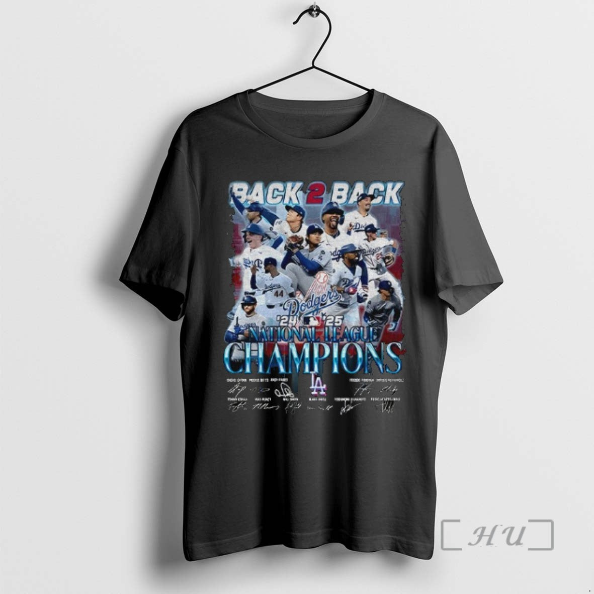 Trending Los Angeles Dodgers Back 2 Back 24 25 National League Champions Signatures T-Shirts, Hoodie, Sweatshirt - T-Shirt, Sweatshirt, Hoodie