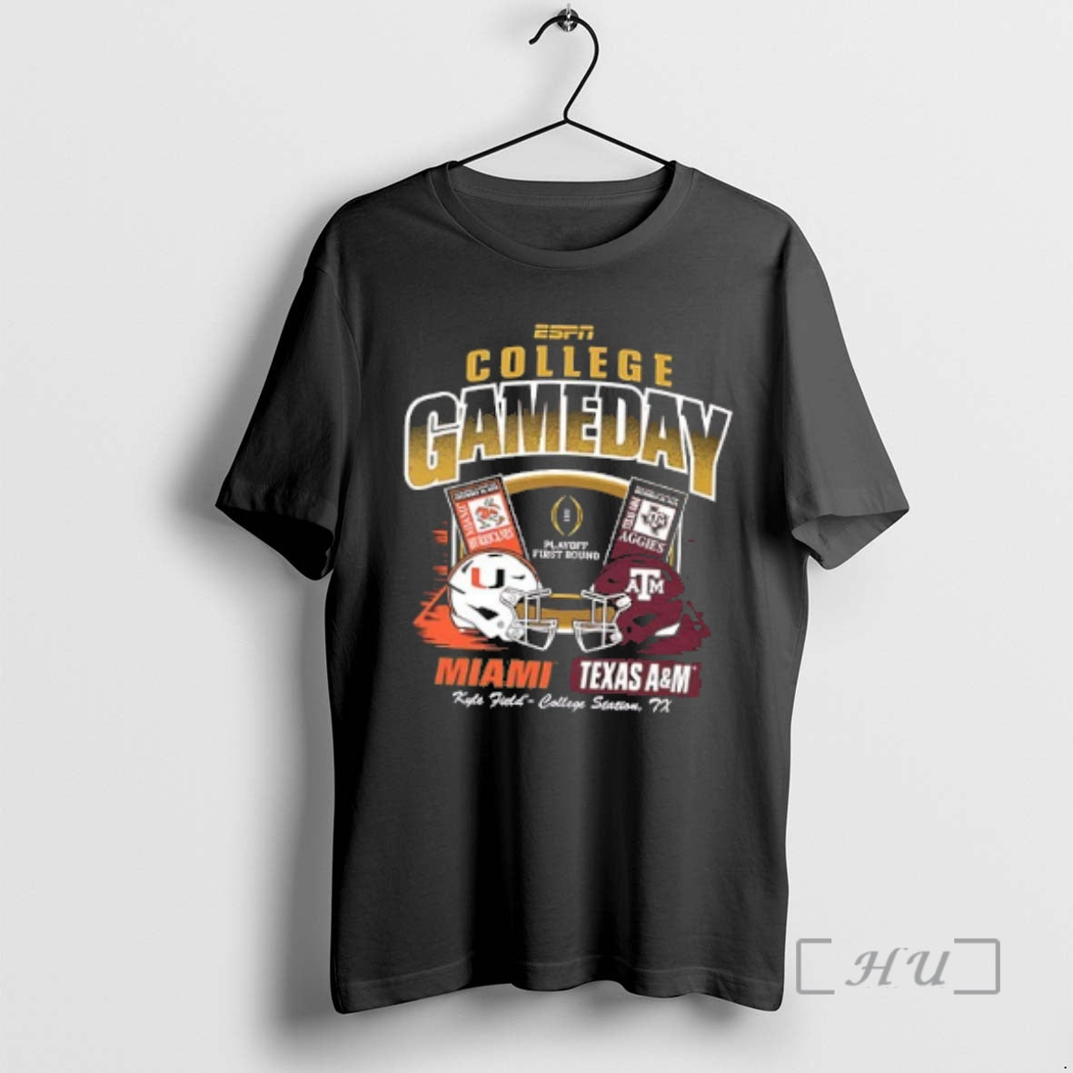 Trending Miami Vs Texas Am 2025_e2_80_9326 Cfp Espn Game Day Helmet Matchup 2 Sided T-Shirts, Hoodie, Sweatshirt - T-Shirt, Sweatshirt, Hoodie