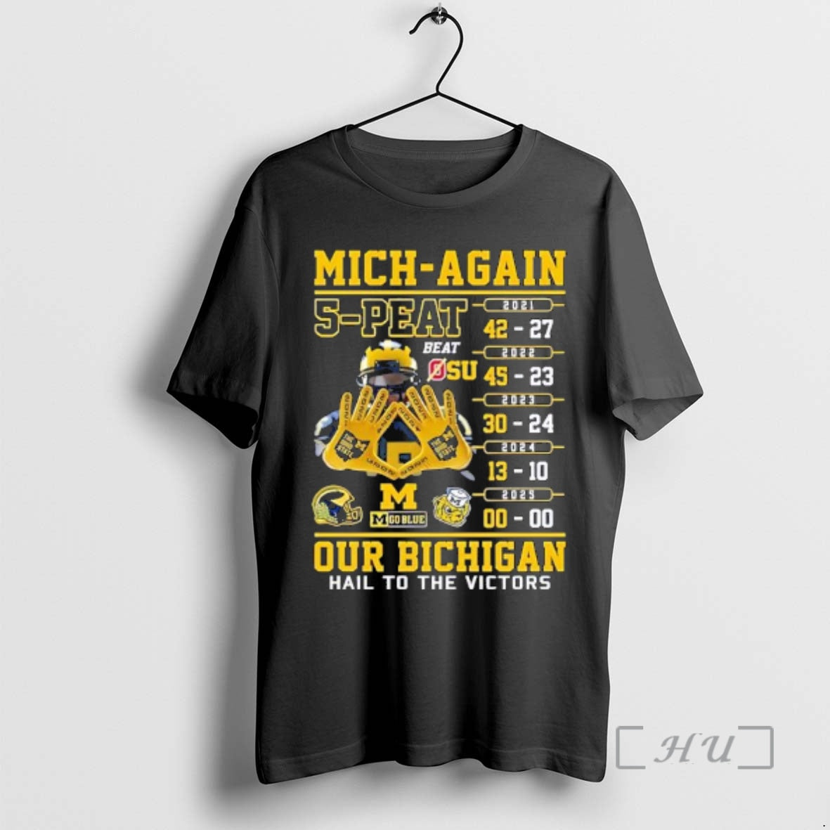 Trending Michigan Mich Again 5 Peat Our Bichigan Hail Victors T-Shirts, Hoodie, Sweatshirt - T-Shirt, Sweatshirt, Hoodie
