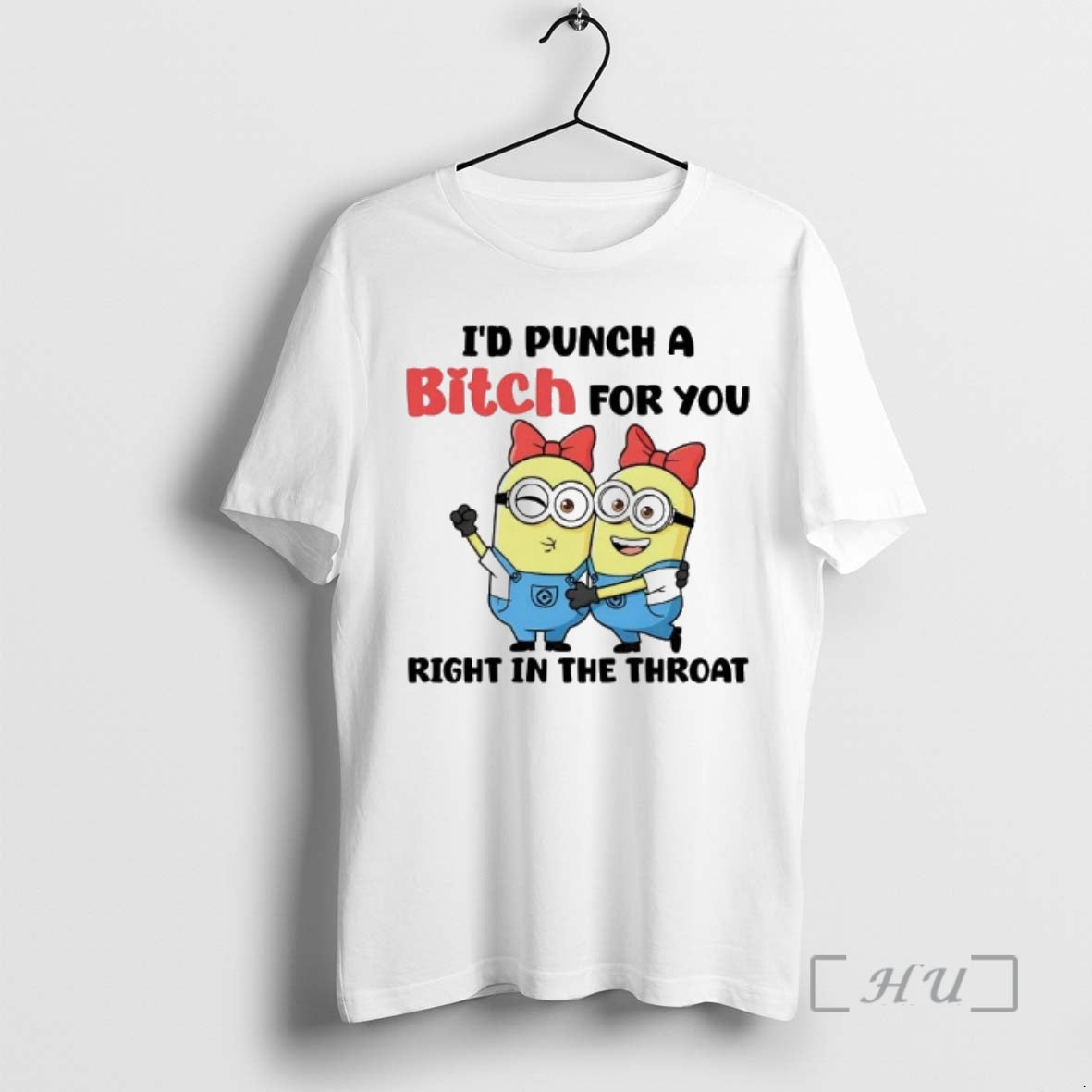 Trending Minions Id Punch Bitch You Right Throat T-Shirts, Hoodie, Sweatshirt - T-Shirt, Sweatshirt, Hoodie