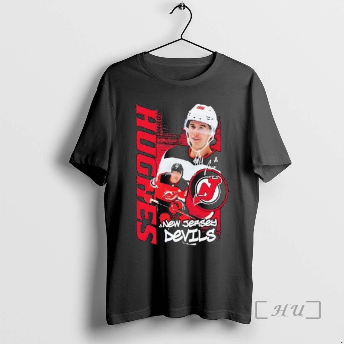 Trending New Devils Jack Hughes Playmaker Signature T-Shirts, Hoodie, Sweatshirt - T-Shirt, Sweatshirt, Hoodie
