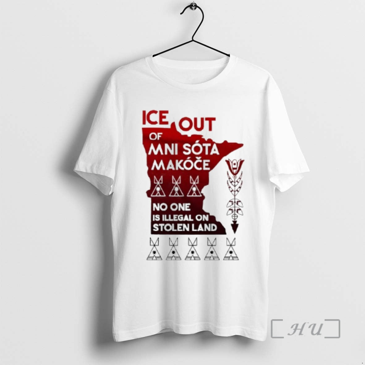 Trending Ice Out Mni Sota Makoce No One Is Illegal Stolen Land T-Shirts, Hoodie, Sweatshirt - T-Shirt, Sweatshirt, Hoodie