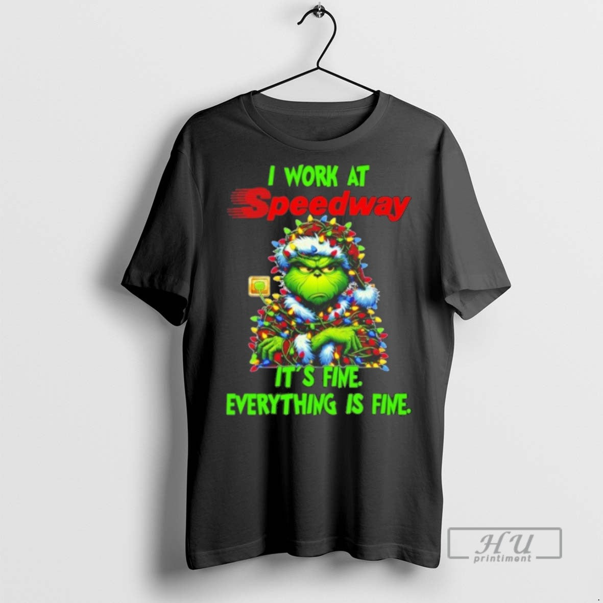 Trending Officials Grinch Santa I Work Speedway Fine Everything Is Fine Lights T-Shirts, Hoodie, Sweatshirt - T-Shirt, Sweatshirt, Hoodie