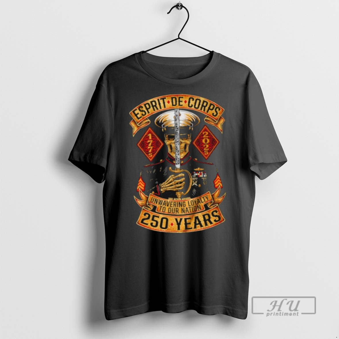 Trending Officials Skeleton Esprit De Corps Unwavering Loyalty Our Nation 250th Year T-Shirts, Hoodie, Sweatshirt - T-Shirt, Sweatshirt, Hoodie
